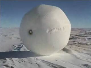 giant balloon on the ice