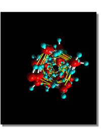 Graphic of water/crystallize/carbon nanotube; caption is below