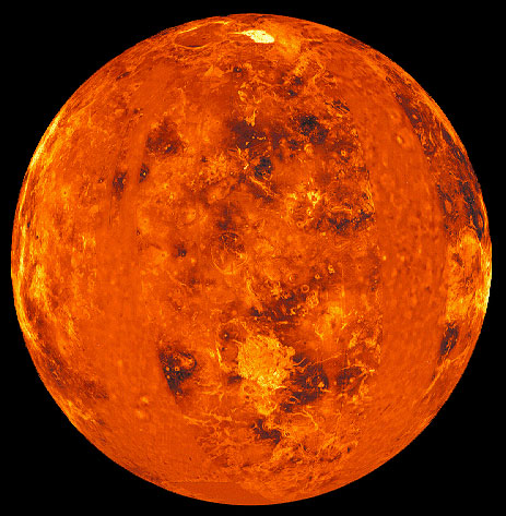 View of the planet Venus.