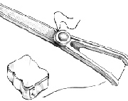 Image of dental floss and floss holder