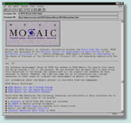 Screeen shot of Mosaic browser interface