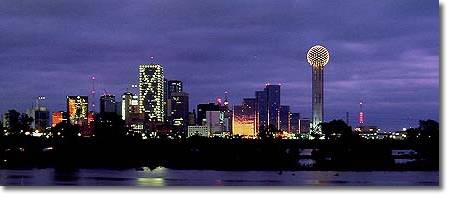 Picture of Dallas skyline at sundown