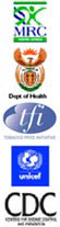 MRC, Dept. of Health, Tobacco Free Initiative, UNICEF, CDC logos