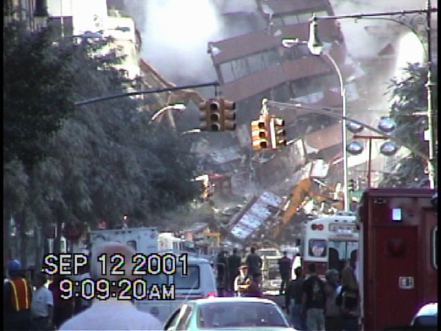 Photo of damage at the collapse site