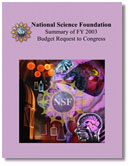 NSF FY03 Budget Summary CoverWhite House image