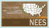 US map and NEES-Network for Earthquake Engineering Simulation 