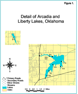 image showing location of Arcadia Lake
