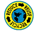 Reduce, reuse, recycle icon.