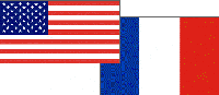 US France Flags Overlapping