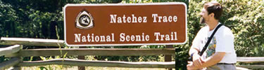 Gary Werner, of the Partnership for the National Trails System, visits the Natchez Trace National Scenic Trail (NPS photo)