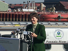 EPA Regional Administrator Jane M. Kenny in Newark at Passaic River Cleanup Announcement.