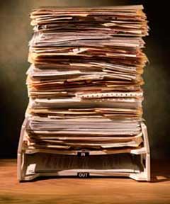Stack of paperwork