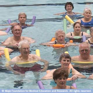 People enjoying aquatic exercise