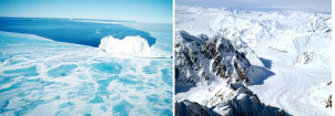 sea ice; mountain glacier